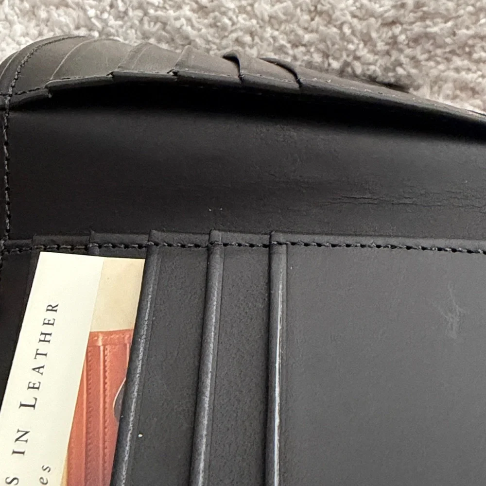 NWOT Coach Black Leather Wallet